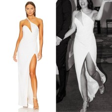 NWT Katie May Maxi Dress White Glitter Brittany Gown Bridal Wedding size L