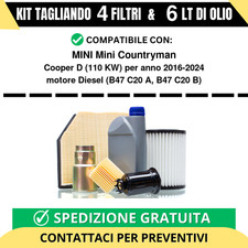 Tagliando per MINI Mini Countryman Cooper D 110 kw Diesel 2016-2024 - 6 Lt di...