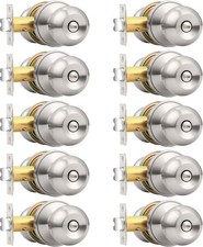 10 Pack Round Privacy Door Knob Bedroom Bathr...