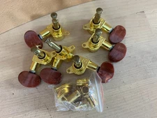 Electric Guitar TUNING MACHINE Tuner Peg Set of 6x Gold Brown Pearl Handles 3x3
