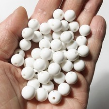 Morezmore M00732-50 50pc White Beads 10mm Animatable Stop Motion Puppet Eyes