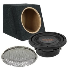 Subwoofer f�r BMW 3er E36 Cabrio Musway MWS844 20cm Bass + Gitter + Auto Geh�use