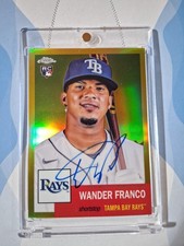 2022 topps chrome platinum anniversary Wander Franco RC Auto Gold /50