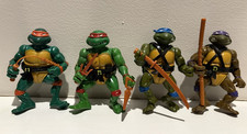 Vintage 1988 TMNT Action Figures -Original Set of 4 -Leo Don Raph Mike w/ weapon