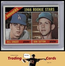 1966 Topps #288 Dodgers Bill Singer / Don Sutton RC Rookie Baseball Card VG. rookie card picture