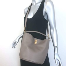 Celine Bucket 16 Bag Taupe Grained Leather Cr...