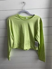 Old Navy Active Cozecore Long Sleeve Gray Cutout Back Soft Size L 0356