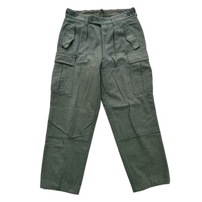 Vintage 1967 West German Bundeswehr Wool Field Trousers 34