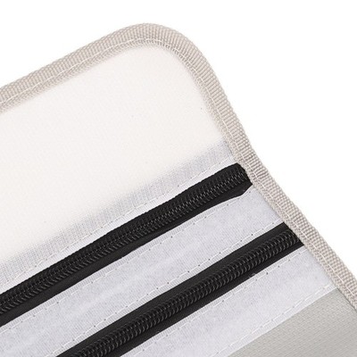 Fireproof Document Holder Pouch 2000°F Reflective Strip Fireproof Money Bag SET