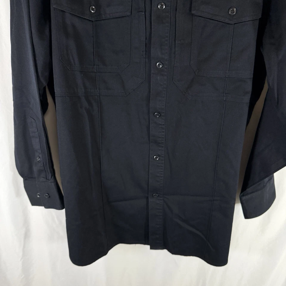 Camisa de Trabajo Táctica 5.11 Para Hombre 2XL 18-18.5 Negra Manga Larga Botón Cremallera Uniforme Foto 3 de 4
