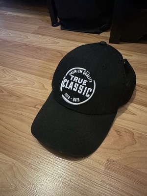 True Classic Hat Cap Men's One Size Black Adjustable Strap