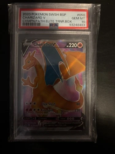 PSA 10 GEM MINT Pokemon Charizard V Champion’s Path SWSH050