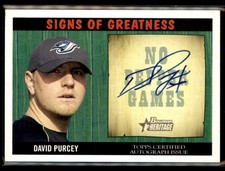 2005 Bowman Heritage #SG-DP David Purcey Signs of Greatness Auto
