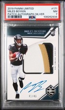 2019 Limited Miles Boykin #d/49 SP RPA Patch Auto SILVER ROOKIE RC #171 PSA 7 NM