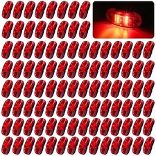 100PCS of 2.5" Red Oval LED 3rd Generation Side Marker Pack of 100 Red 100PCS