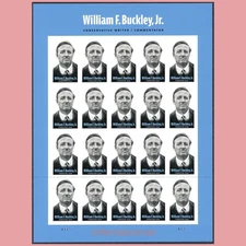 6032a William F. Buckley Conservative Influencer Imperf Pane of 20 NDC