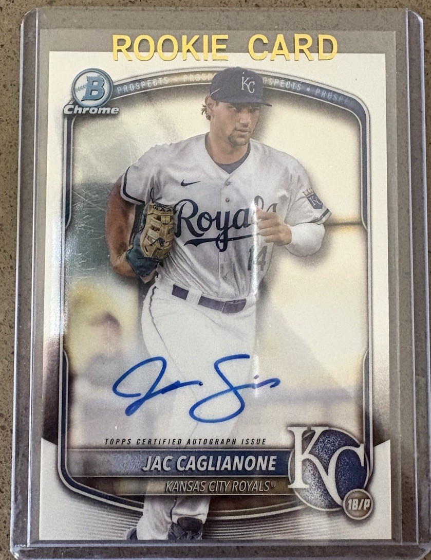2025 Bowman Chrome Jac Caglianone Auto Base Royals #CPA-JCA 🔥