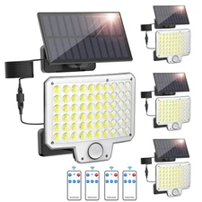 Solar Lights Outdoor, 240 3000LM Motion Outdoor Lights with Remote, IP65 Wate...