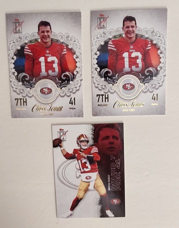 2025 Signature Class "Brock Purdy" 3 Card Lot (Base/Insert) San Francisco 49ers