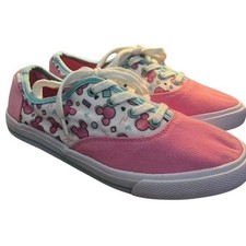 Disney Mickey Friends Girls Retro Print Sneakers Size Youth 1