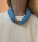 Periwinkle Blue Scarf Necklace Accent Easy Magnetic Large Closure  Accessory — photo 2