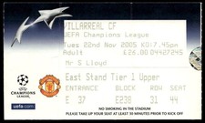 Ticket 2005 Manchester United vs. Villarreal CF Champions League  40446