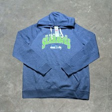Seattle Seahawks Embroidered Hoodie NFL Team Apparel Mens Size XL Navy Blue