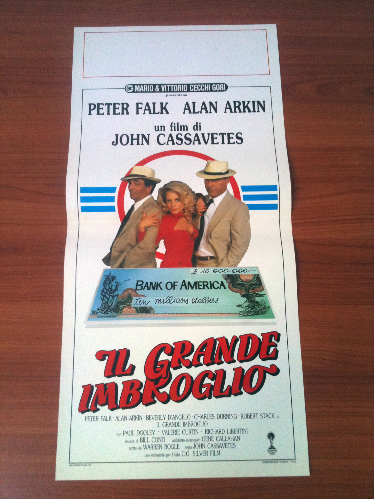 Locandina originale film Il grande imbroglio (1987) - Regia di John Cassavetes
