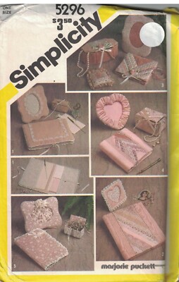 5296 Vintage Simplicity Sewing Pattern Craft Desk Dresser Accessories UNCUT OOP