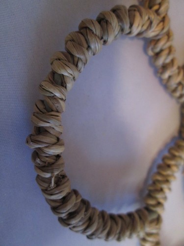 Chalkboard Wall Hanging Round Kitchen Shop Jute Covered Edging Unusual 16" Diam - Picture 6 of 8