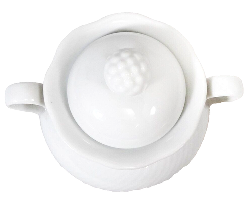 FRANSK BLANC by Dansk Covered Sugar Bowl 4.75" tall NEW NEVER USED made in Japan - Picture 4 of 7