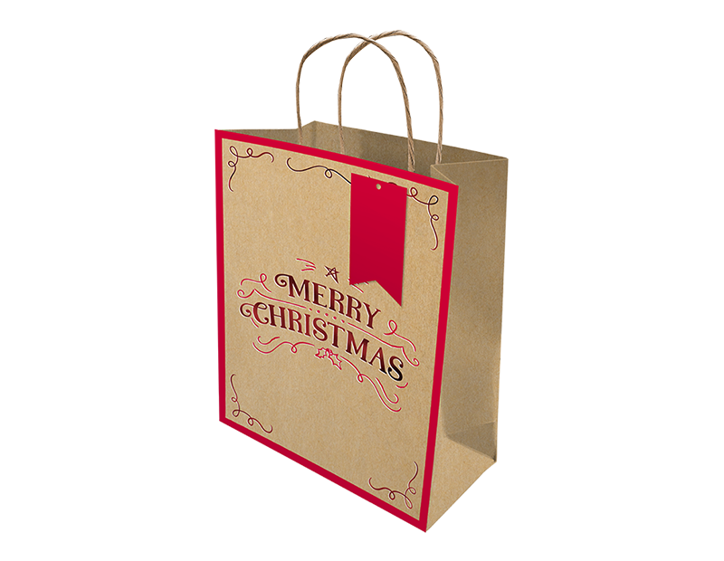 Christmas XMA5684 Large Foiled Traditional Christmas Print Kraft Paper