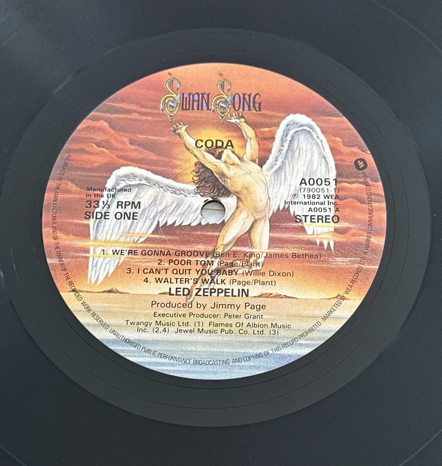 Led Zeppelin - Coda - Vinyl LP Album Record 1982 Swan song Ex / Nm Nice Copy - Image 4 of 4
