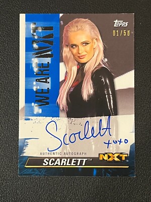 Scarlett 2021 Topps WWE We Are NXT Auto Blue /50 A-SC
