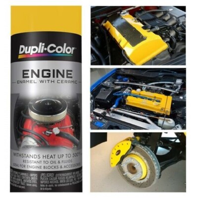 Ceramic Yellow Coating Spray Engine High Heat Blocks Caliper Brake Rotor Paint