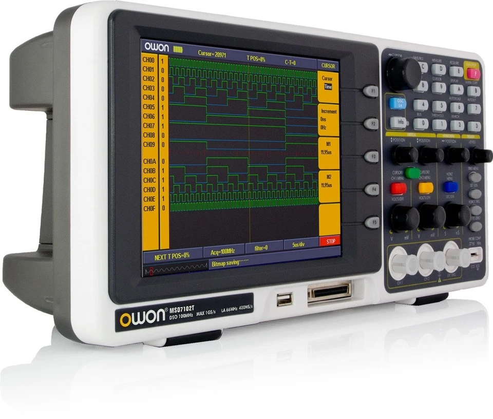 OWON MSO7102TD 2+1/LA-16 100MHz  digital oscillsocope MSO Series Mixed LA-Osci - Image 4 of 4