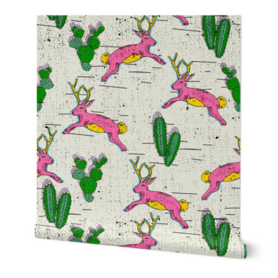 Spoonflower folka_jackalope wallpaper non-pasted traditional pebble