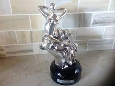 Italian Silver Laminated Ottaviani Statue Modern sculpture NIB Made in Italy