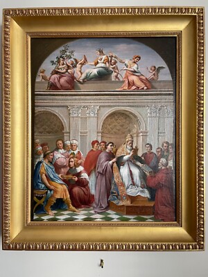 After Raphael, Cardinal and Theological Virtues, oil on canvas, 19th century
