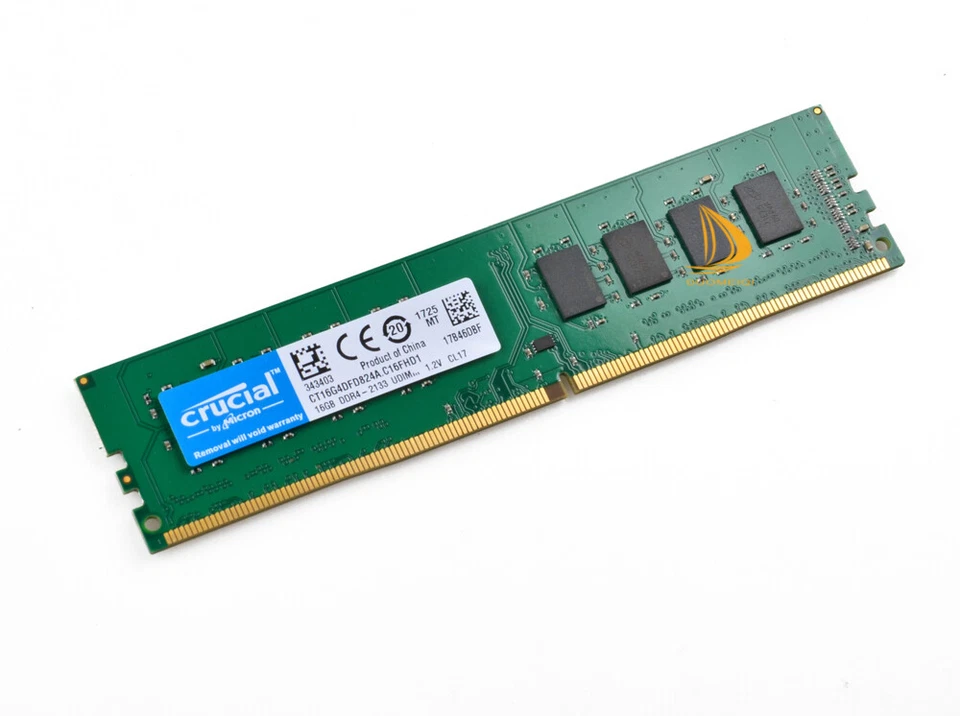 Crucial 16GB 2RX8 PC4-2133P DDR4 17000MHz 288Pin UDIMM Desktop Memory RAM - Image 3 of 4