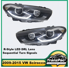 For 2009-2015 Vw Scirocco Headlight Assembly Upgrade - R-style Led Drl Lens For 2009-2015 Vw Scirocco Headlight Assembly Upgrade - R-style Led Drl Lens