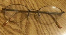 Laura Ashley Eve Half Rim Eyeglasses Frames Antique Bronze Japan 47 18 135