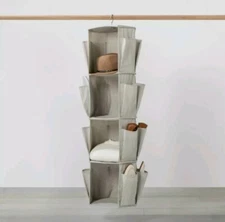 Made By Design Rotating Closet Organizer Holds 12Pairs  Shoes 48"H×15"W×10"D,S15