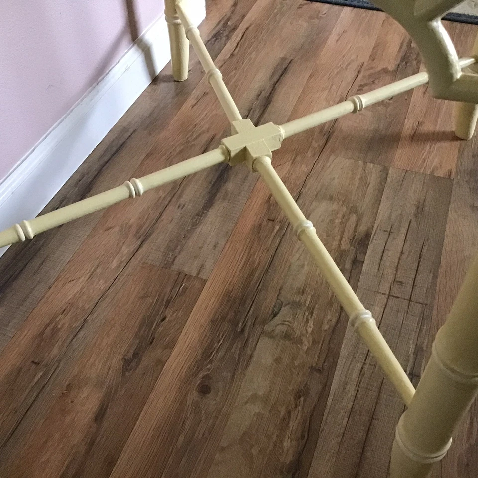 Thomasville Allegro FRETWORK FAUX BAMBOO Chippendale Side End Table Vintage - Image 4 of 4