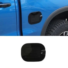 Black Fuel Tank Door Gas Cap Cover Trim Frame For Chevy Silverado/GMC Sierra 19+