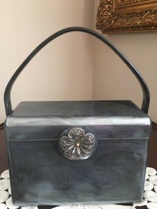 lucite box purse