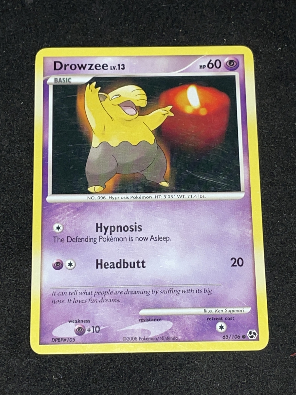 Drowzee - 65/106 - Common NM, English Pokemon Great Encounters