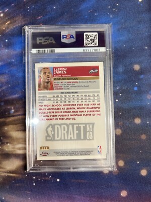 2003-04 Topps Chrome LeBron James RC Rookie #111 PSA 8 NM-MT S81