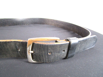 Banana Republic Black Leather Silver Buckle Men display picture 3