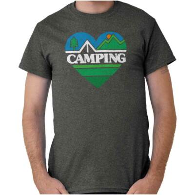 Camping Lifestyle Outdoor Nature Adventure Womens or Mens Crewneck T Shirt Tee